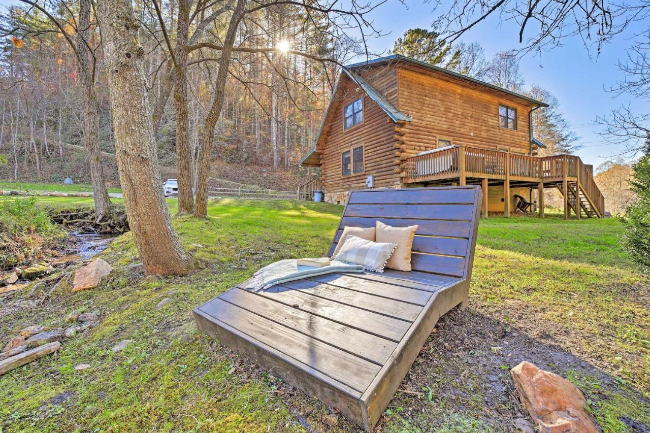 Creekside Bryson City Cabin With Private Hot Tub Extérieur photo